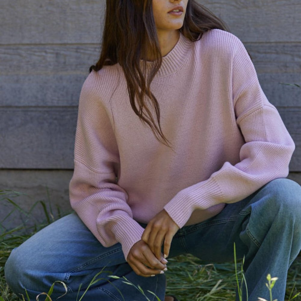 Pink Lavender Pullover Lightweight Sweater
